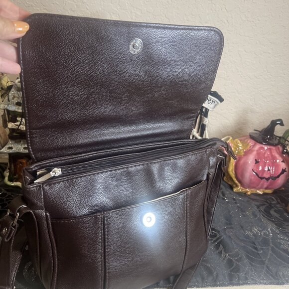 Women's Crossbody Patchwork Bag Adjustable Strap Multi-Pockets Fashion Shoulder - Picture 6 of 10